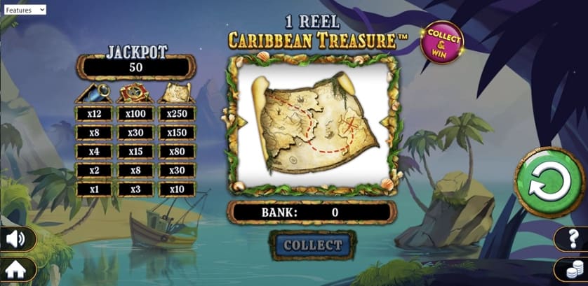 Hraj zadarmo 1 Reel Caribbean Treasure