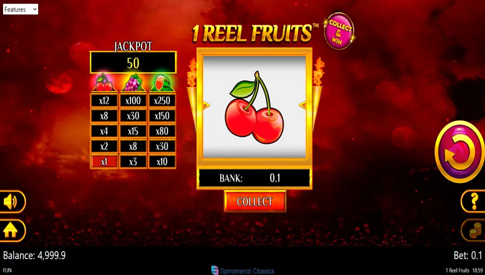 Hraj zadarmo 1 Reel Fruits