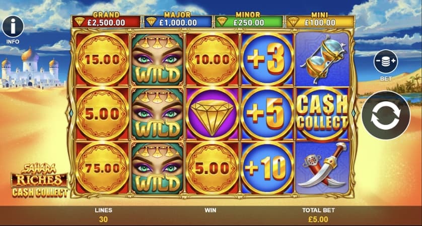 Hraj zadarmo Sahara Riches Cash Collect