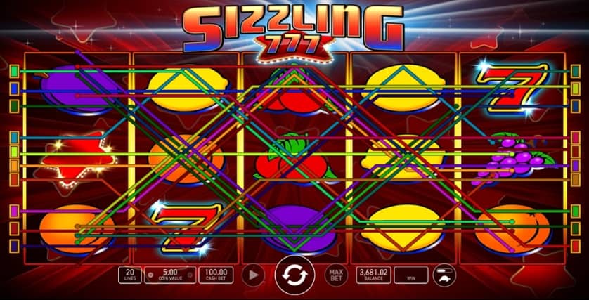 Hraj zadarmo Sizzling 777