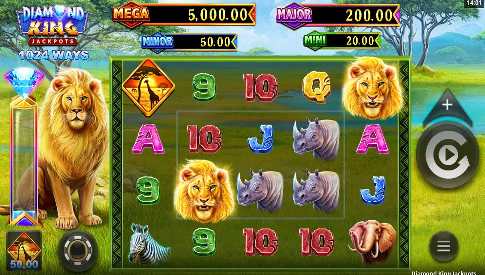 Hraj zadarmo Diamond King Jackpots