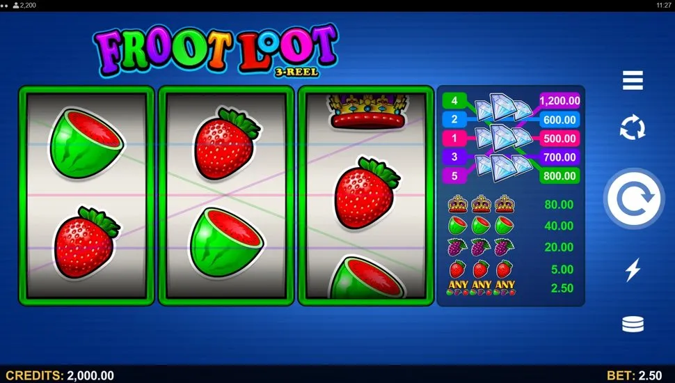 Hraj zadarmo Froot Loot 3-Reel