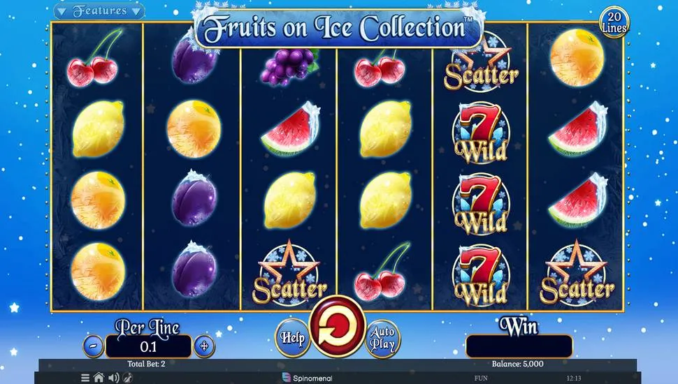 Hraj zadarmo Fruits On Ice Collection 20 Lines