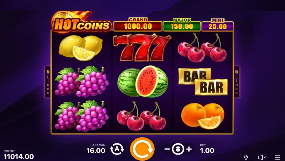 Hraj zadarmo Hot Coins Hold and Win