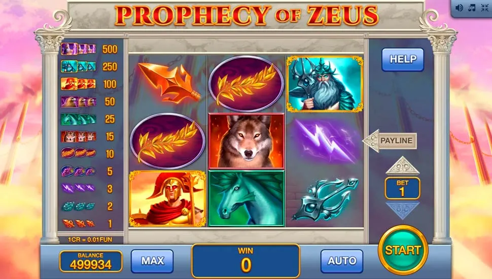 Hraj zadarmo Prophecy of Zeus 3×3