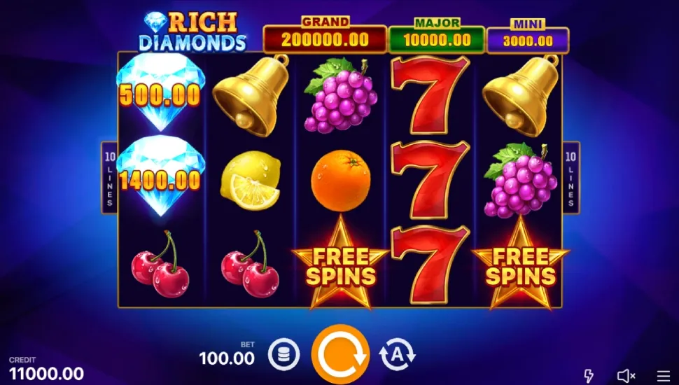 Hraj zadarmo Rich Diamonds: Hold and Win