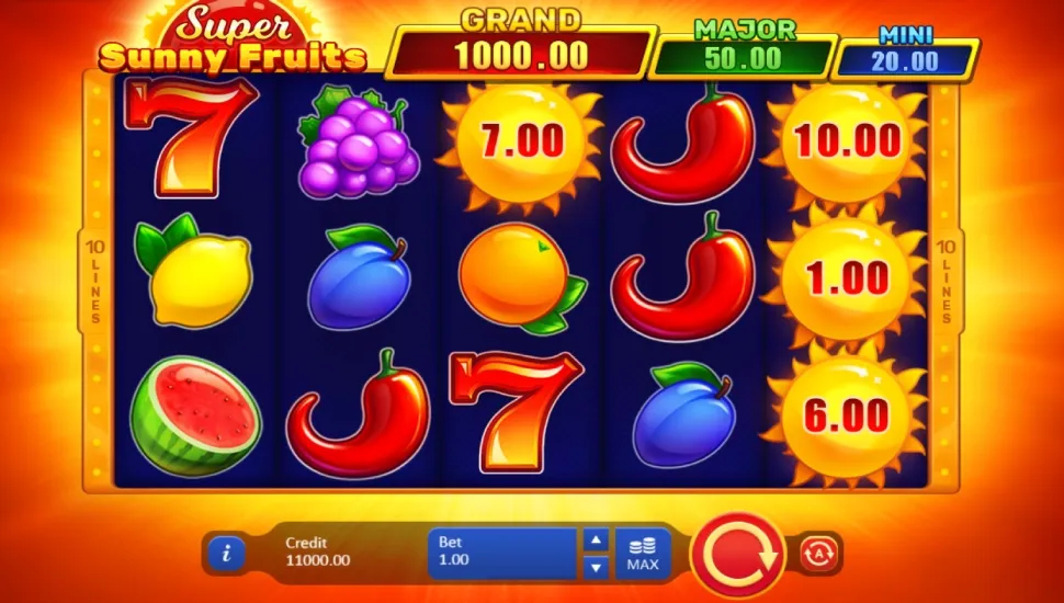 Hraj zadarmo Super Sunny Fruits: Hold and Win