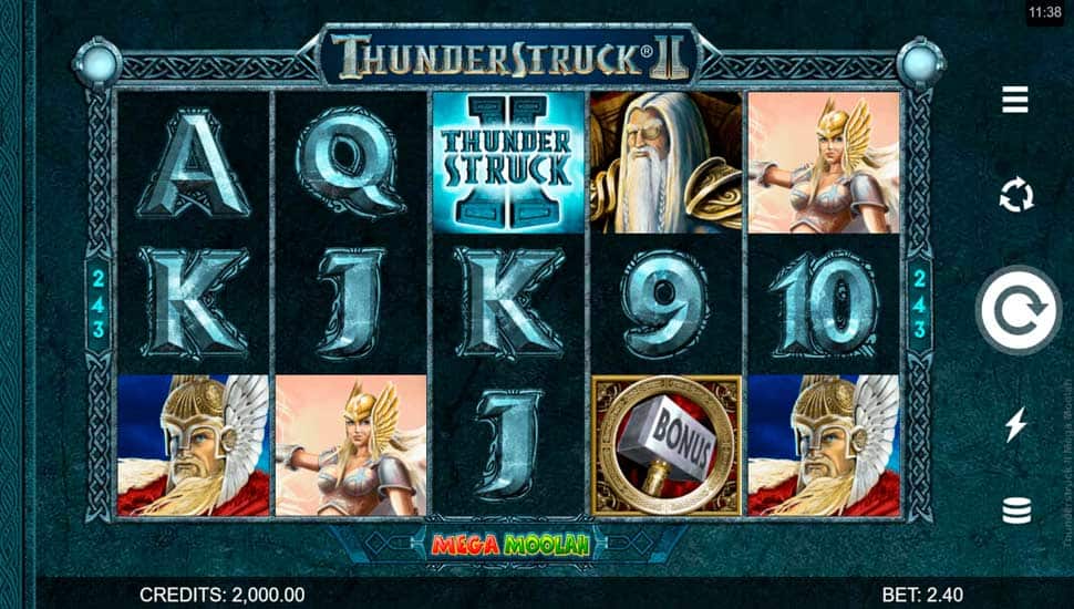 Hraj zadarmo Thunderstruck II Mega Moolah