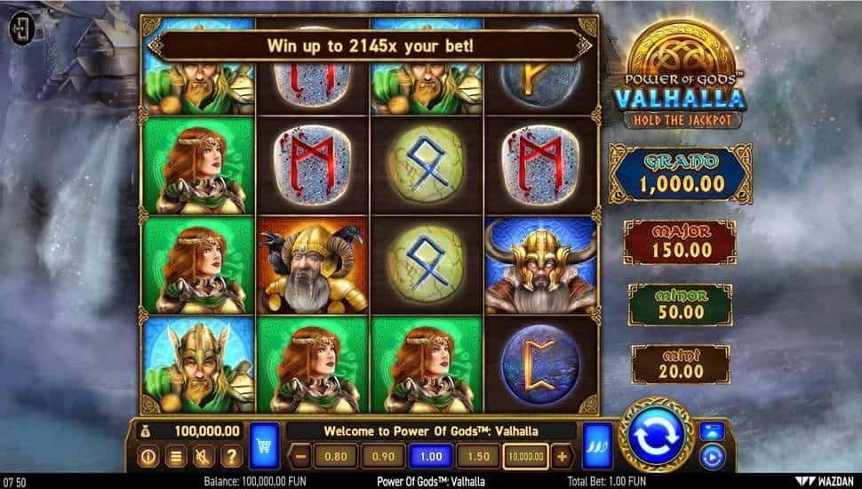 Hraj zadarmo Power of Gods Valhalla Hold the Jackpot