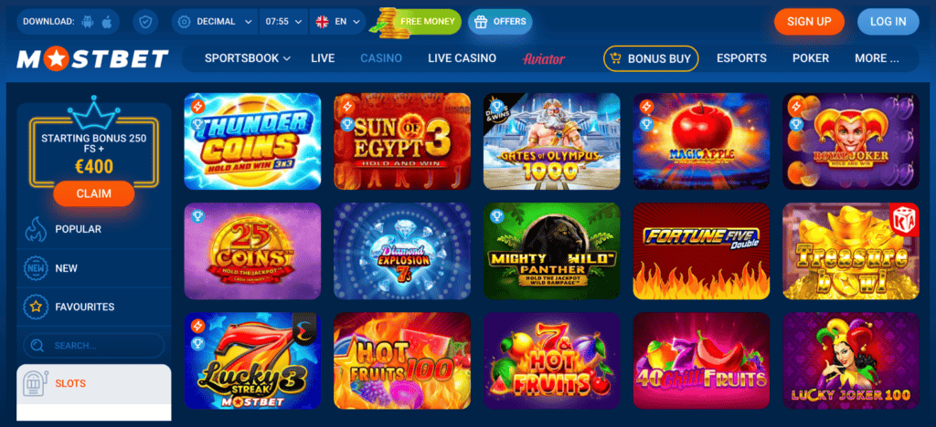 MostBet Casino automaty